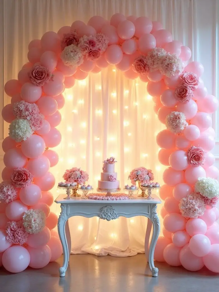 magical pink winter display