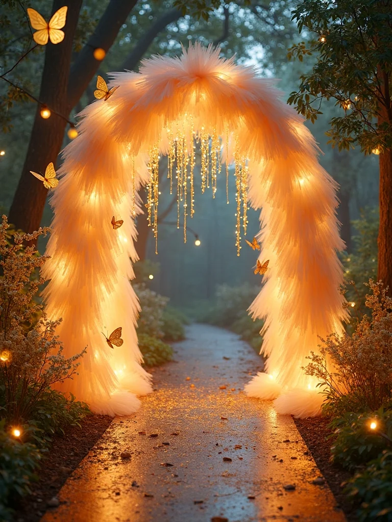 magical tinkerbell themed entrance display