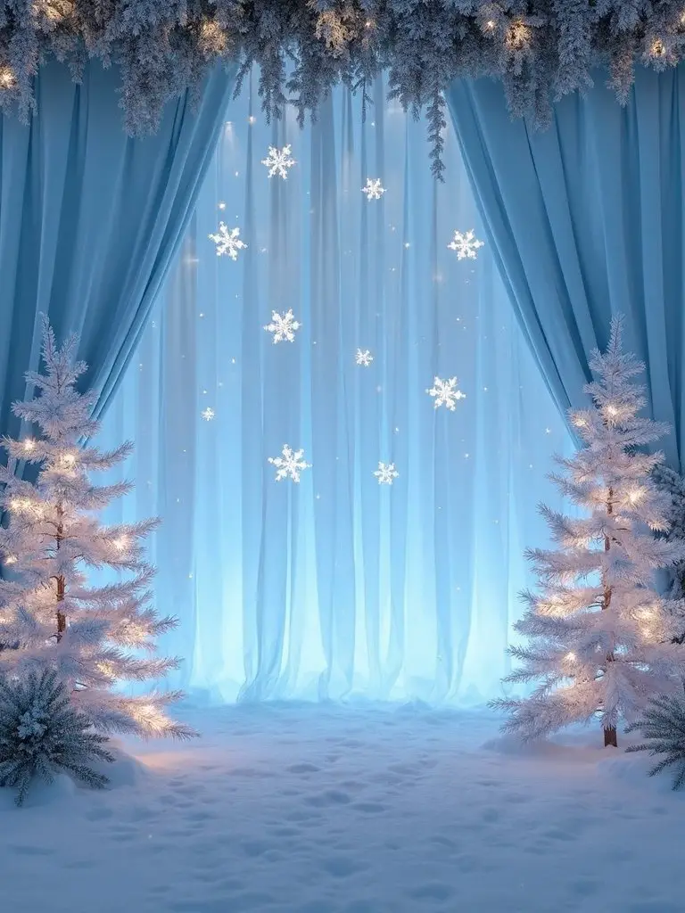 magical winter photo backdrop
