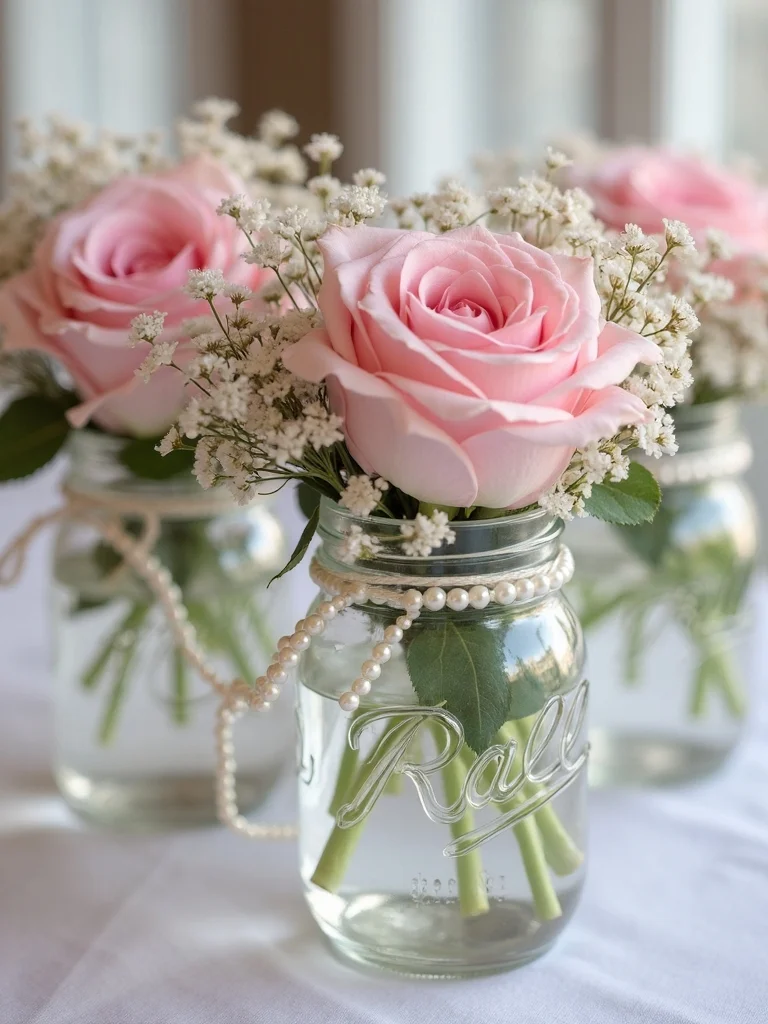 mason jar centerpiece arrangements