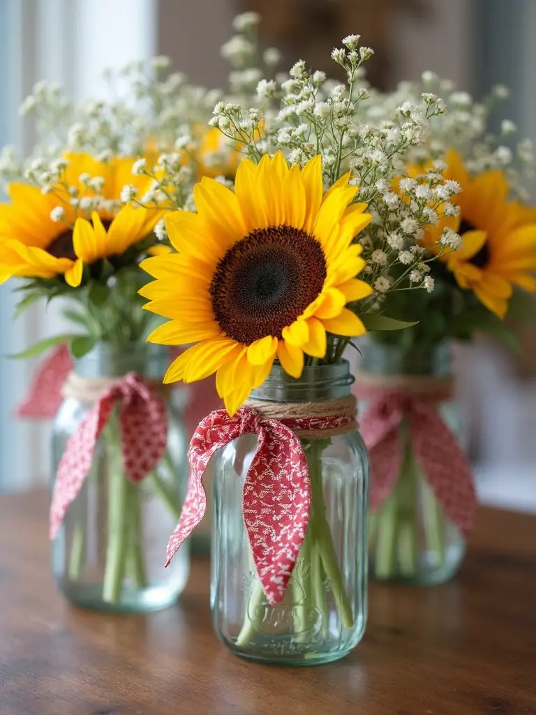 mason jar rodeo centerpieces
