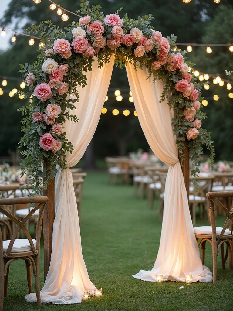 meaningful personalized symbolic wedding arch design