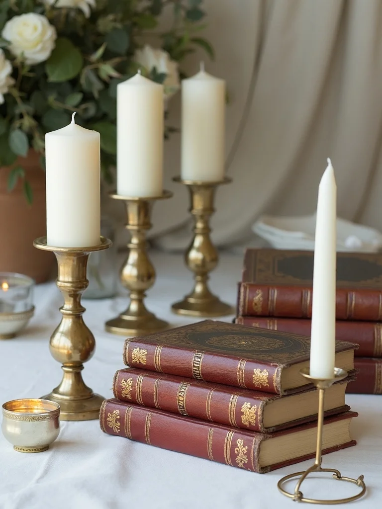 metallic candle holders classic literature fusion