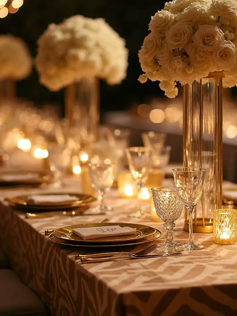 metallic chevron geometric sophisticated glamour