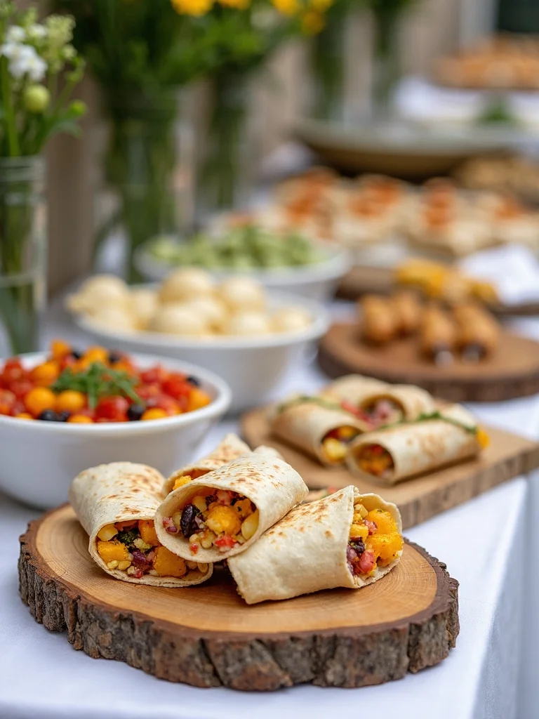 mini breakfast burrito bar