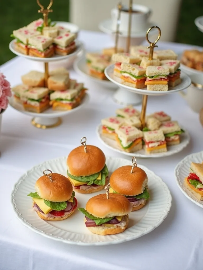 mini sandwiches for baby shower