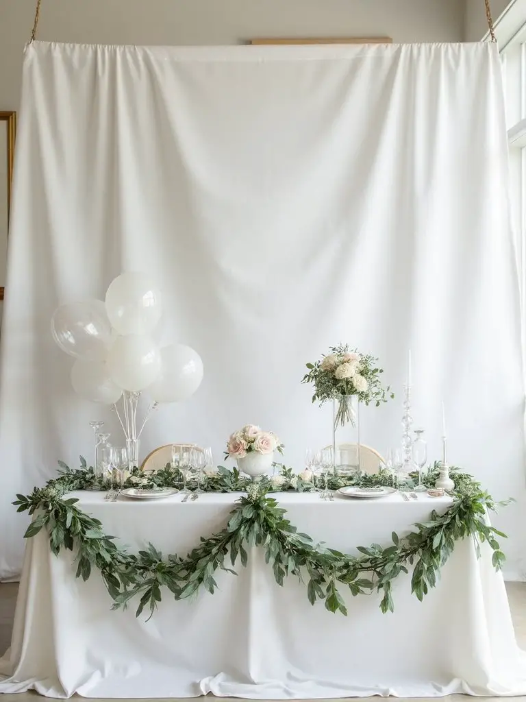 minimalist baby shower backdrops