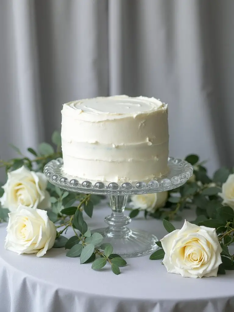 minimalist baby shower cake