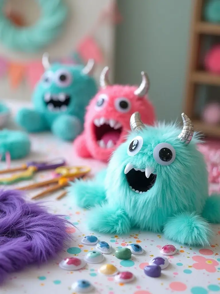 monster themed craft area