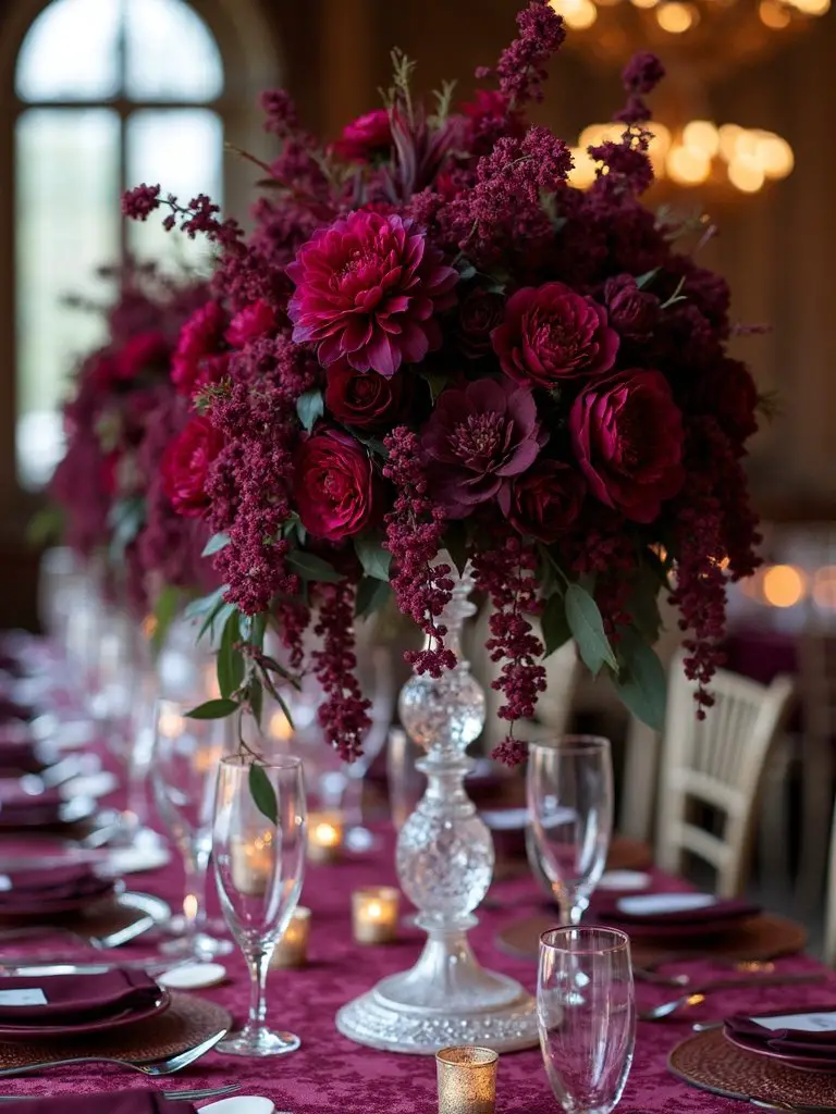 moody romantic dramatic sophisticated floral arrangements