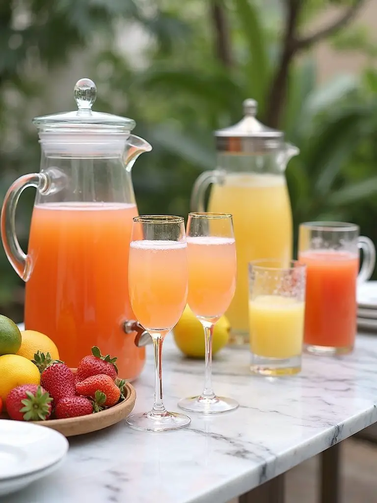 morning mocktail station setup