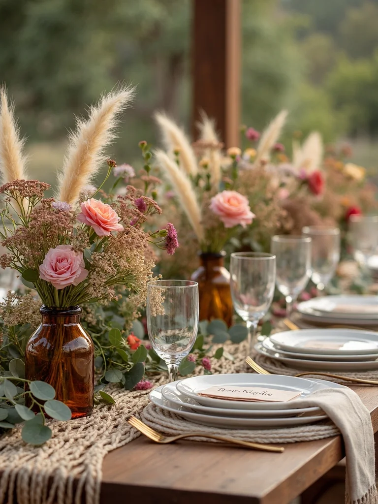 nature inspired table decor
