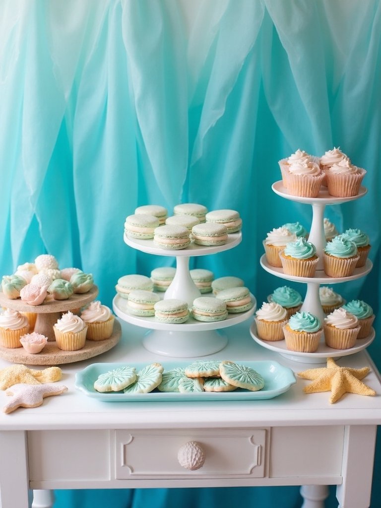 ocean themed dessert display ideas