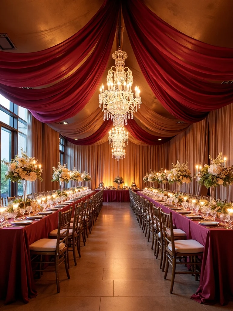 opulent draping lighting sophisticated
