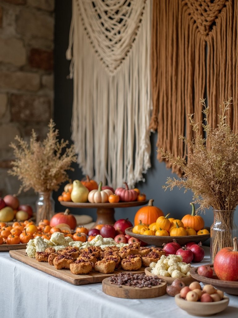 organic autumn grazing table
