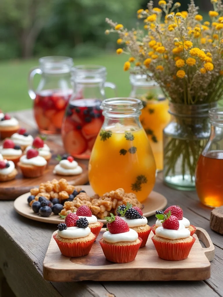organic grazing table setup