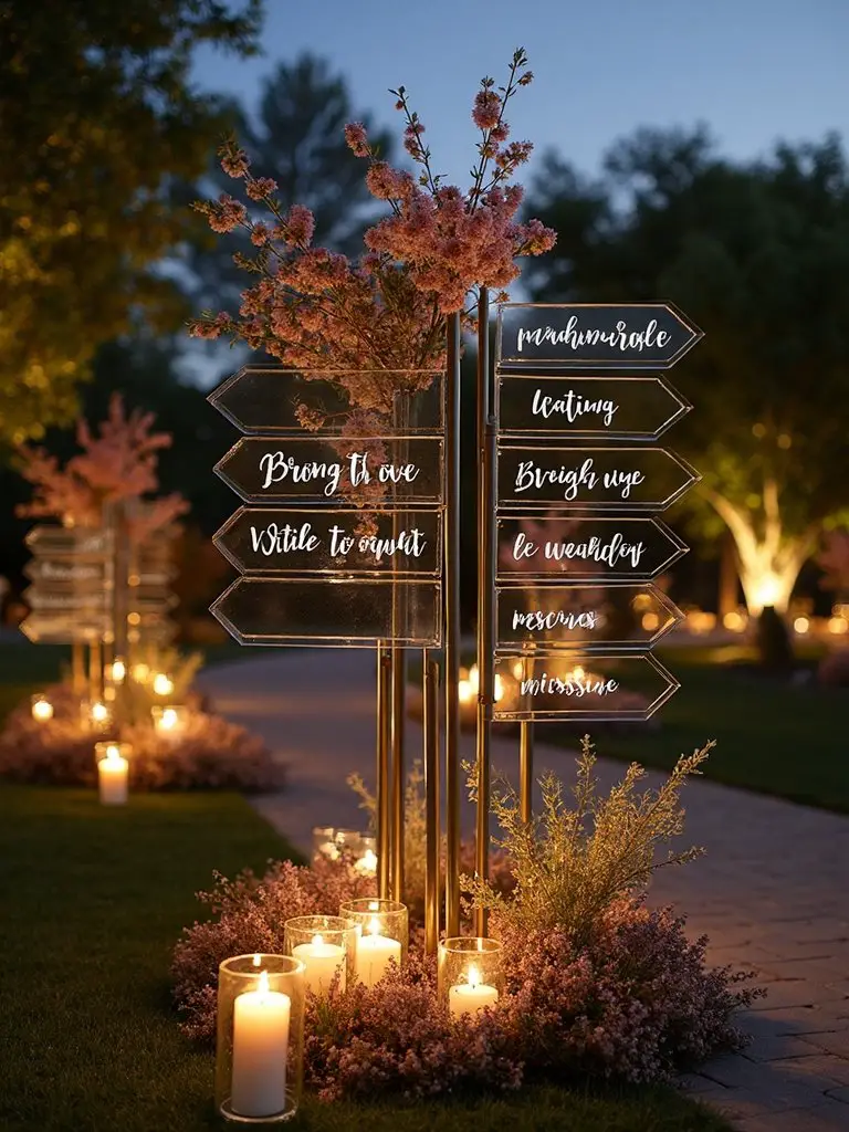 outdoor wedding venue wayfinding signage essential