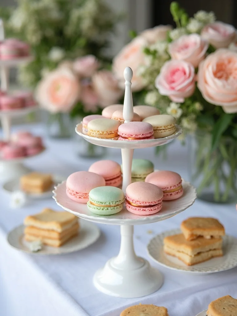 pastel french macarons delights