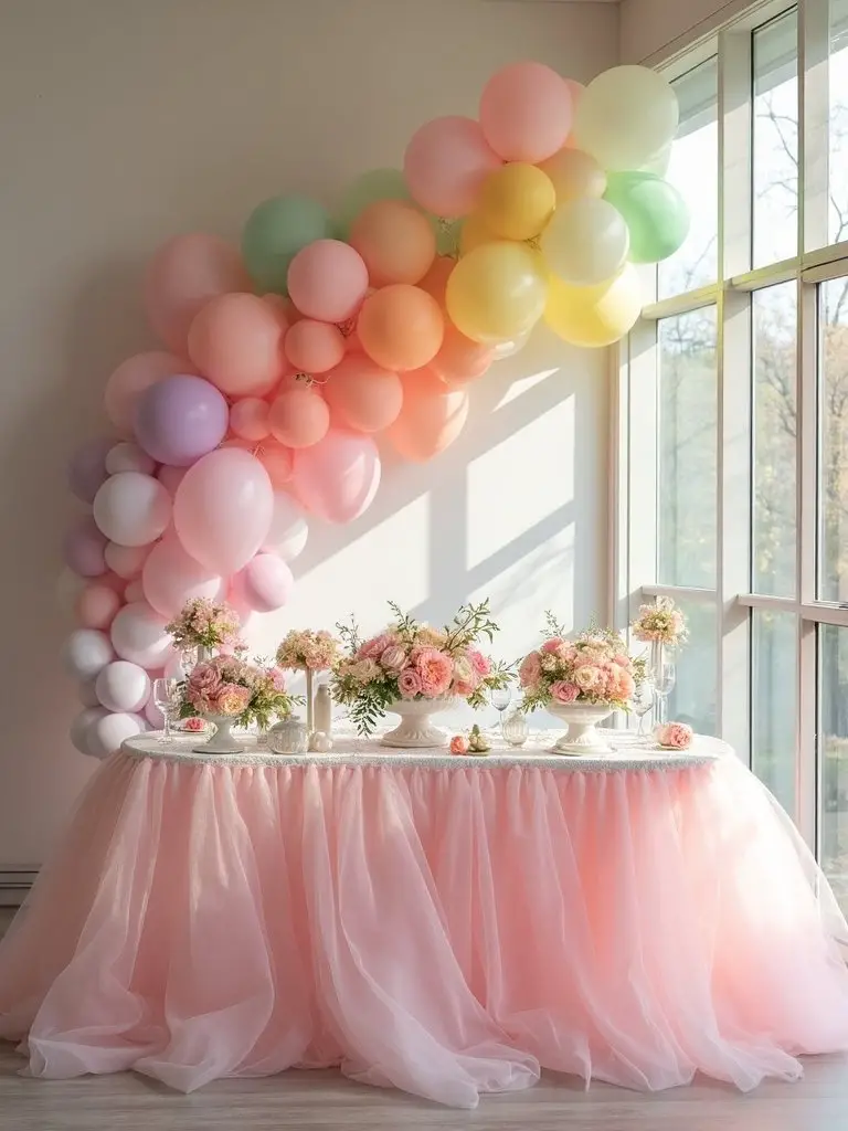 pastel rainbow baby shower