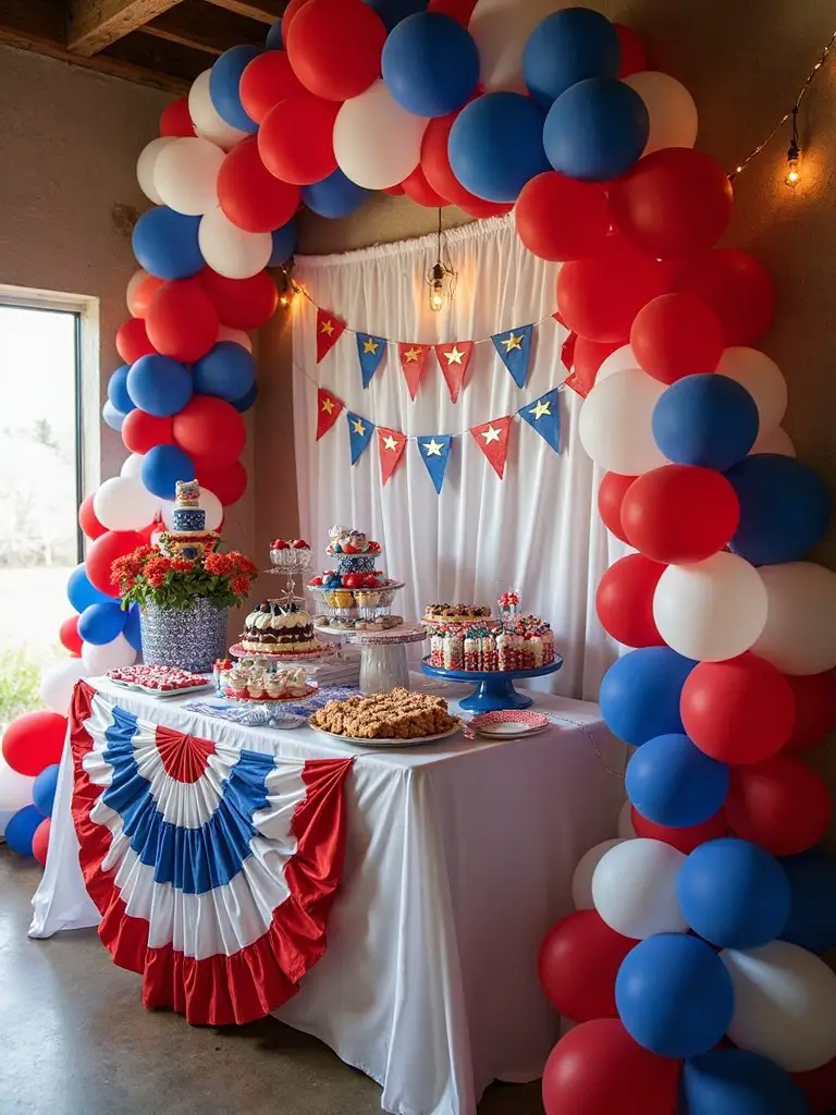 patriotic balloon celebration arrangements