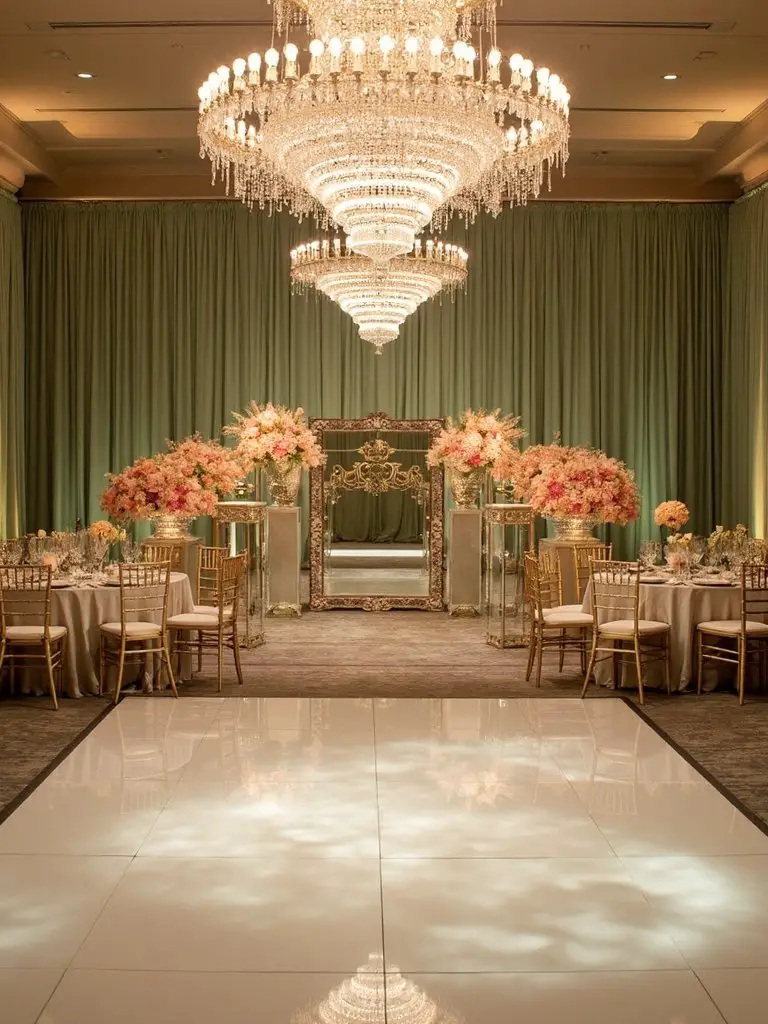 peach sage chiffon romance