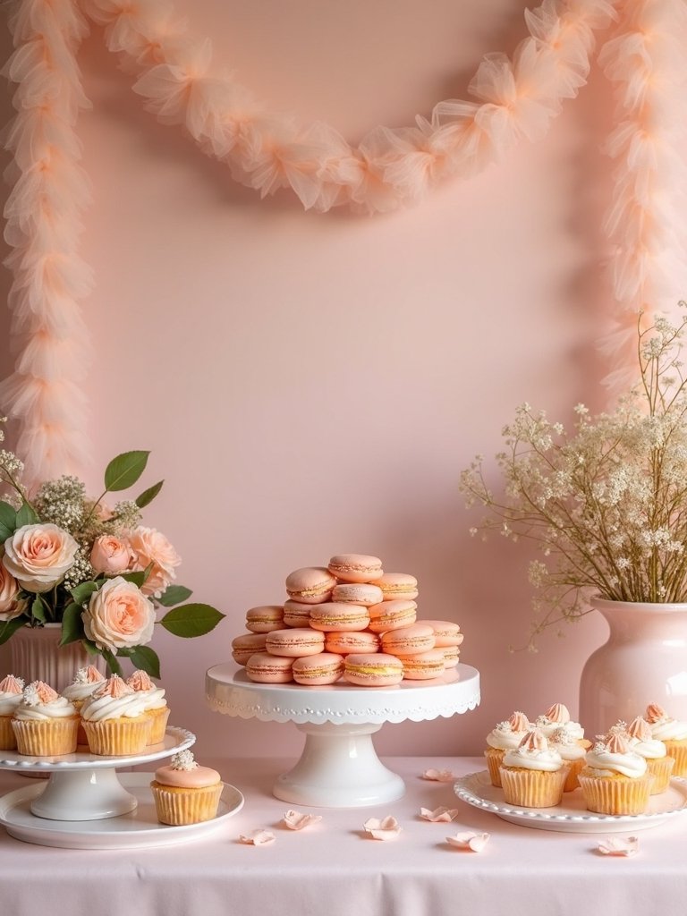 peach themed baby shower ideas