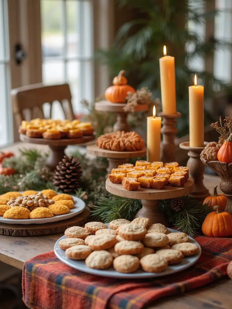 plaid pine cones warmth