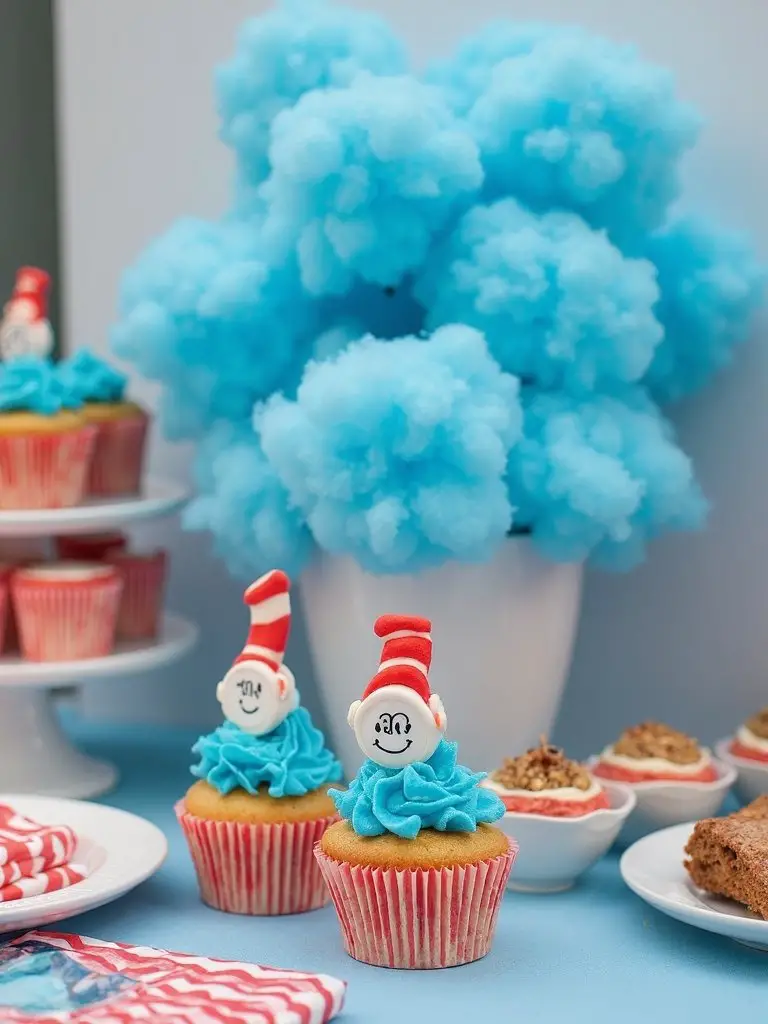 playful seuss themed dessert station