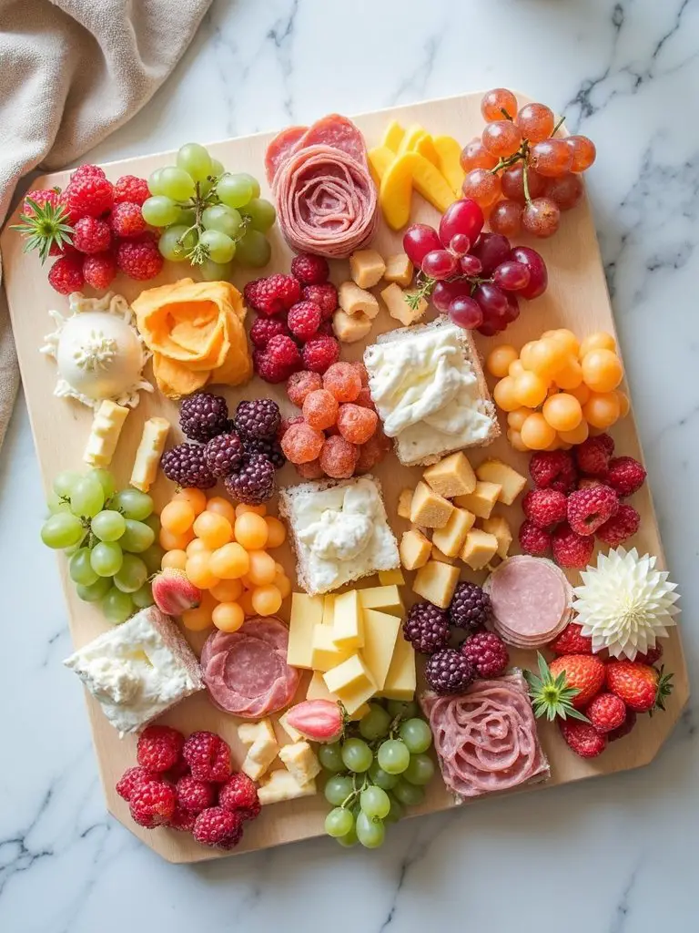 playful snack arrangement cubes