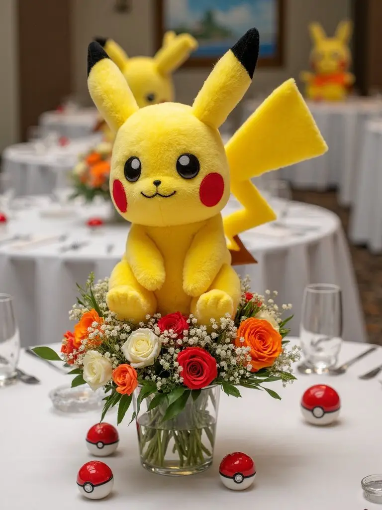 pokemon themed baby shower centerpieces