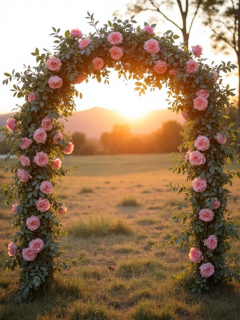 positioning arch for photogenic ceremony