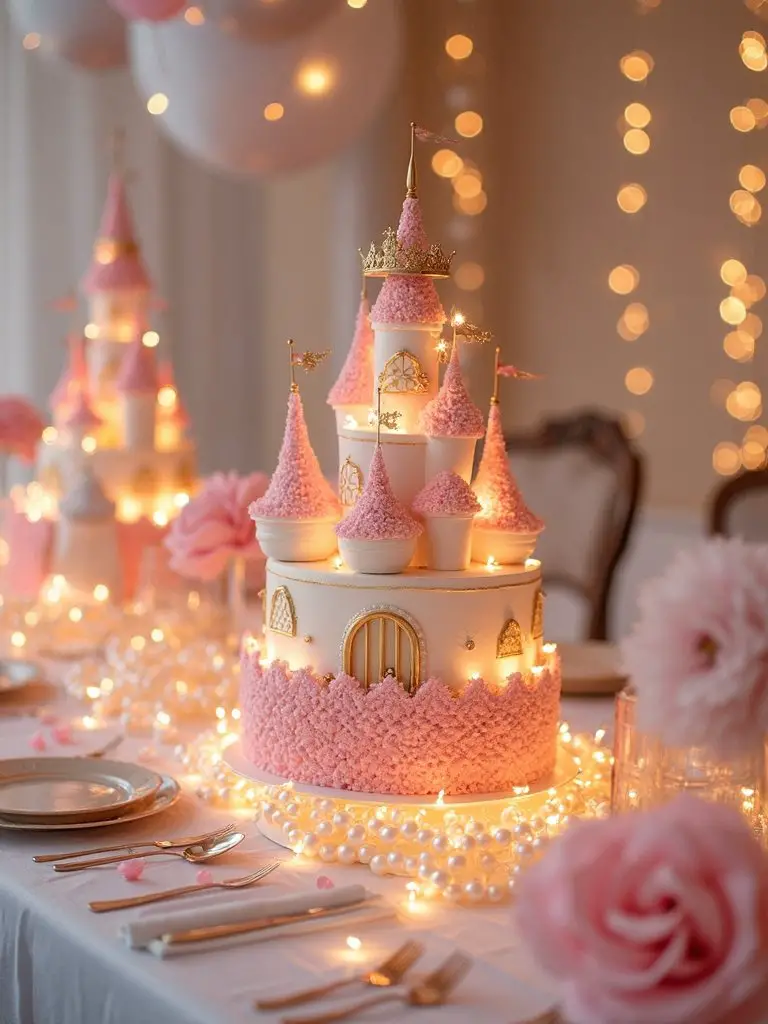 princess themed castle centerpiece design