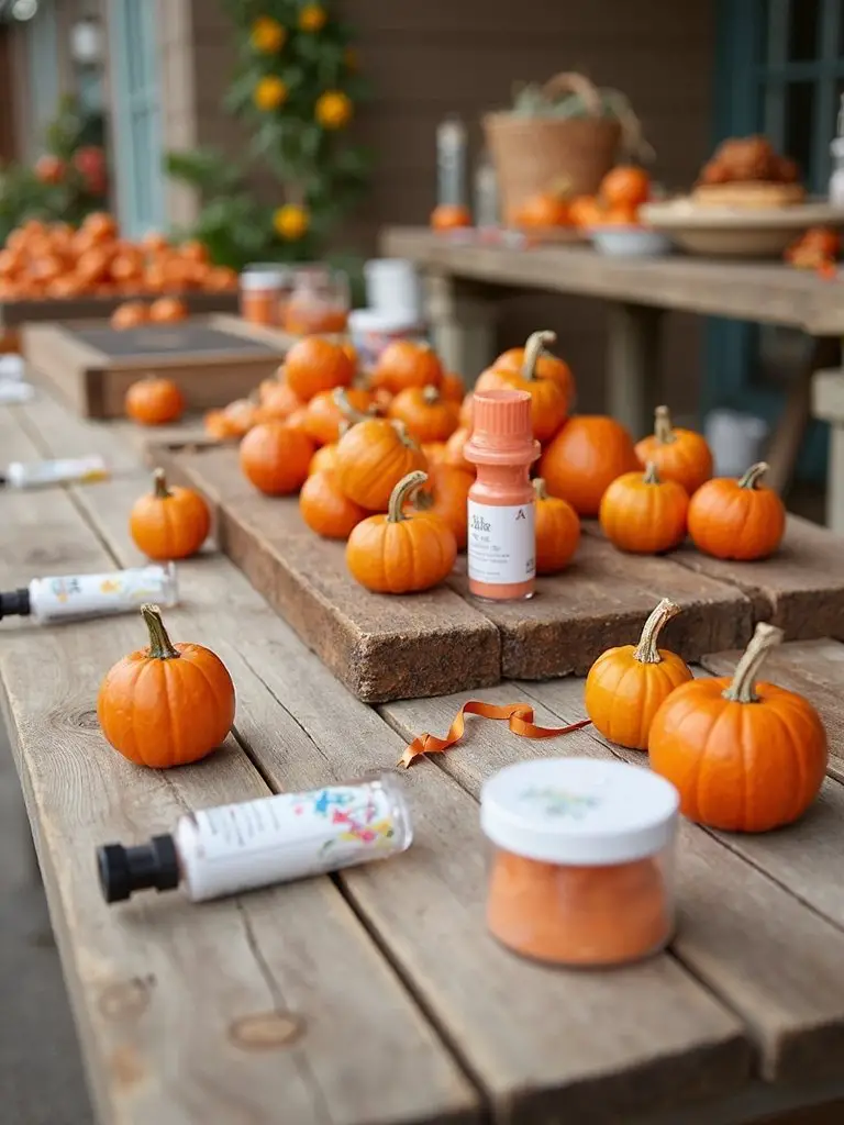 pumpkin decorating for guests