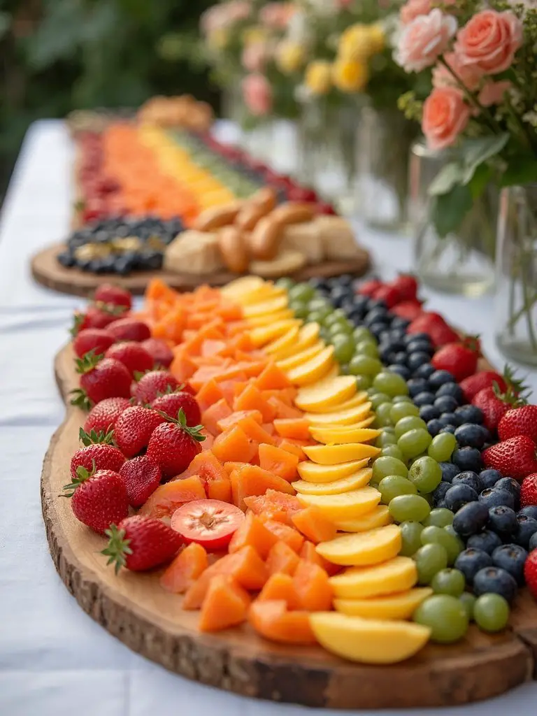 rainbow baby charcuterie board