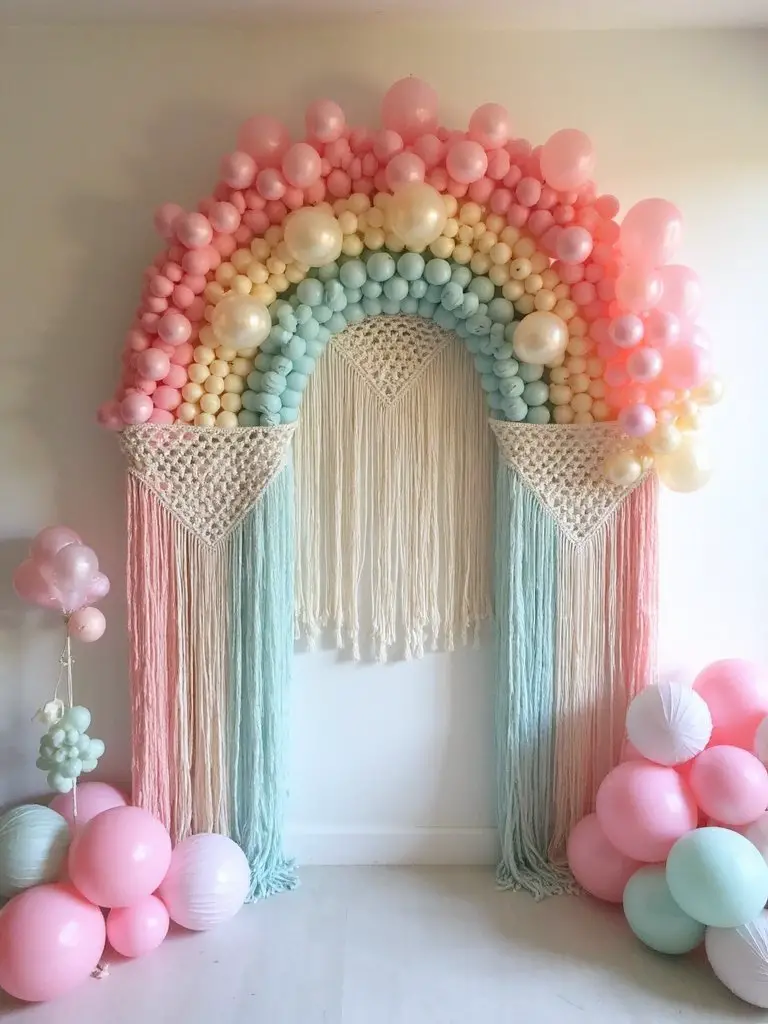 rainbow backdrop for photos