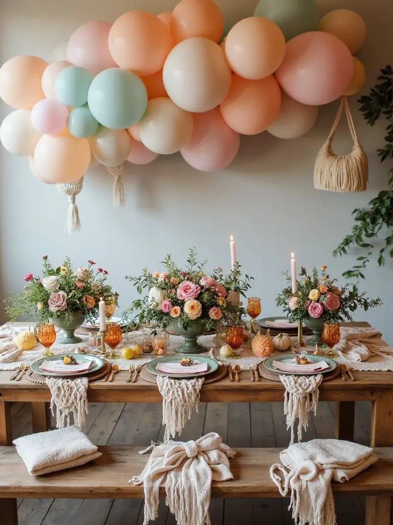 rainbow floral centerpiece arrangements