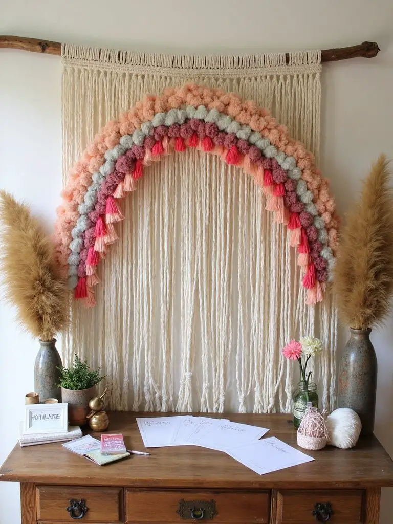 rainbow guest book station