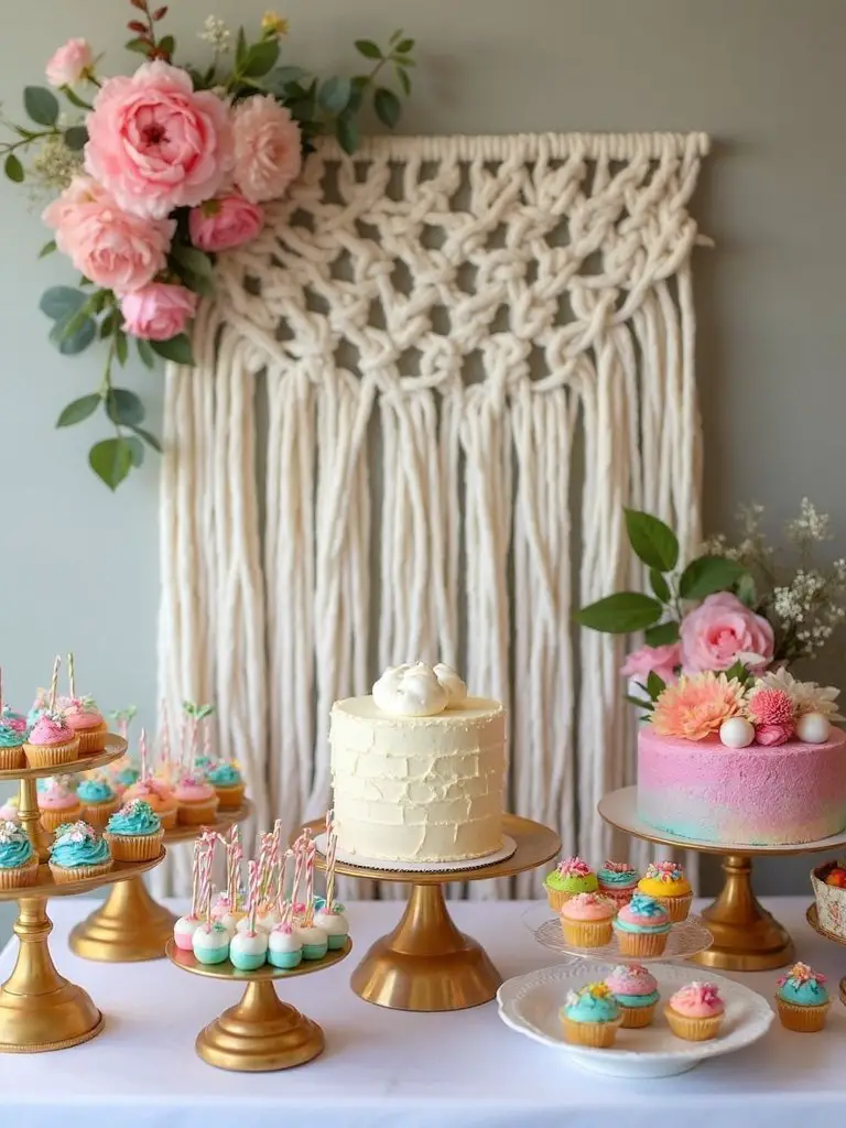 rainbow themed snack display