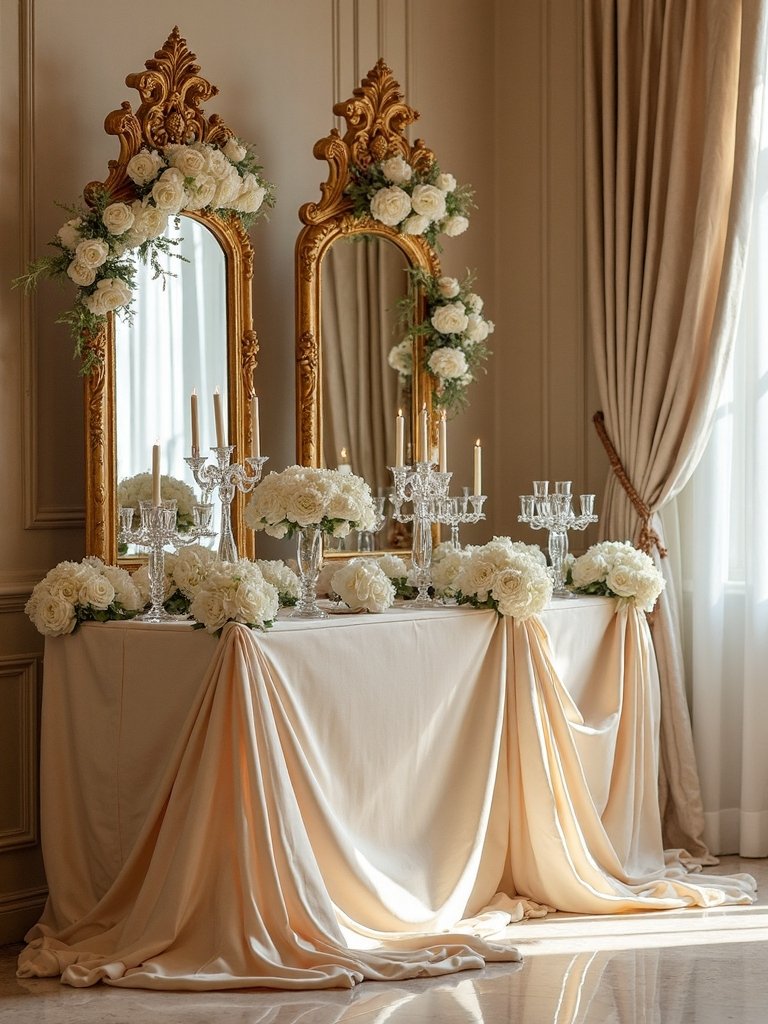 refined mirrored wedding welcome sign