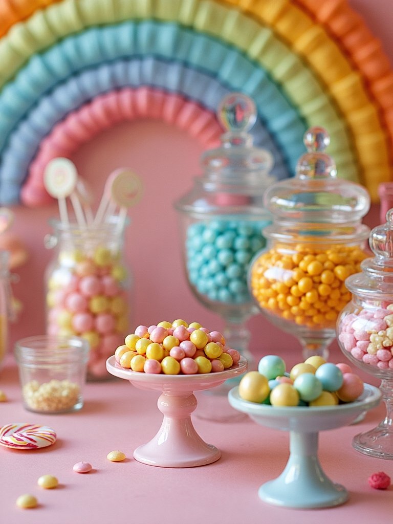 retro candy buffet display