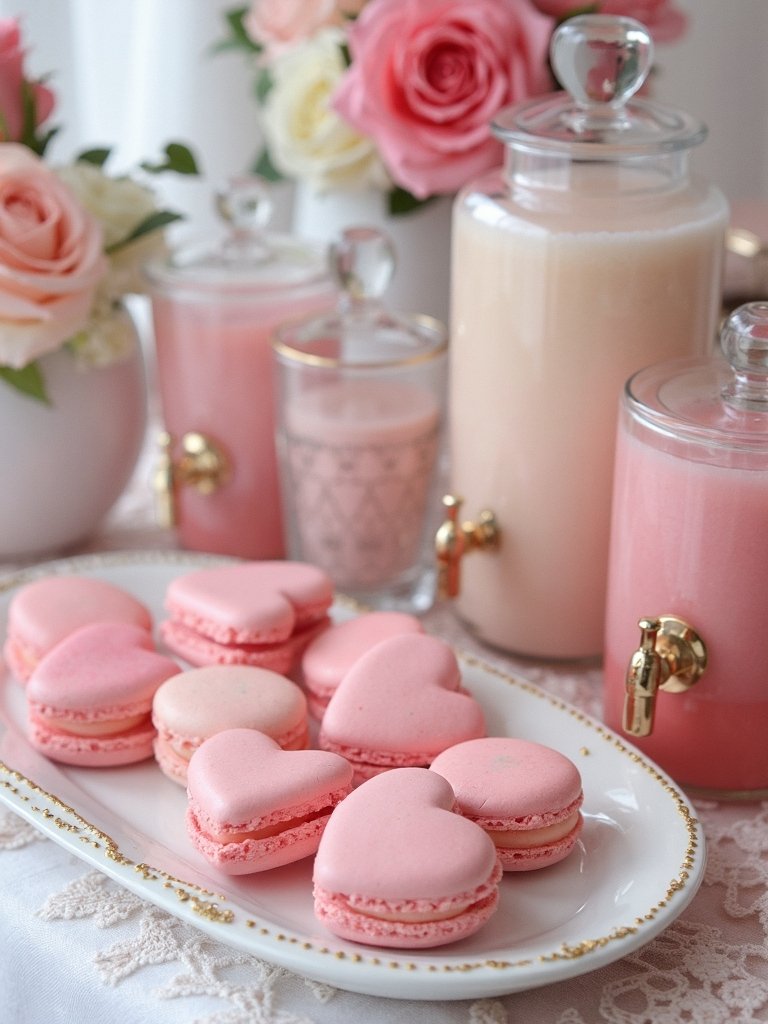romantic beverage station setup