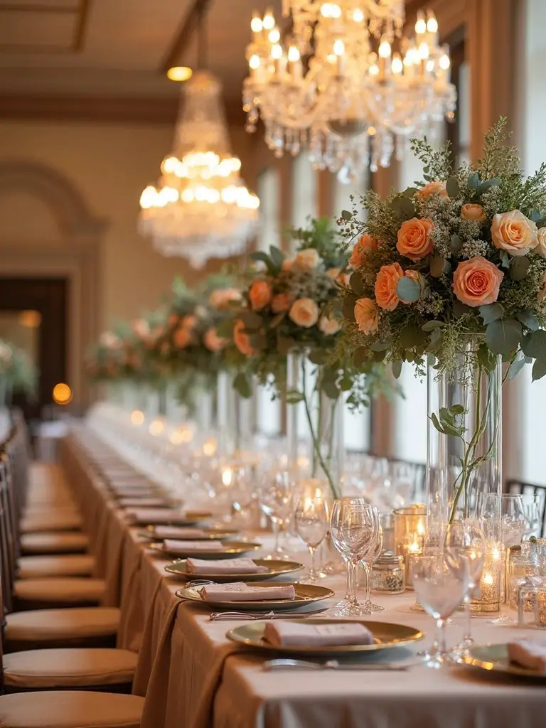 romantic natural aisle decor blend
