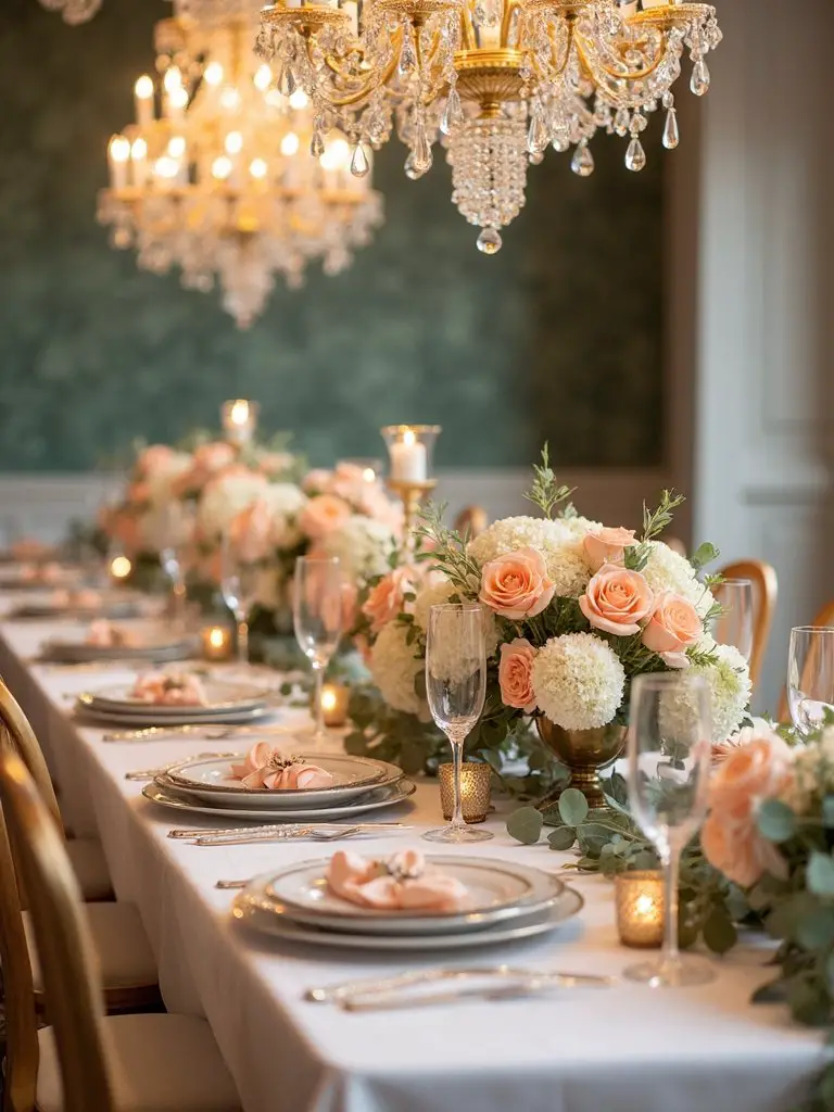 romantic natural refined centerpiece arrangements