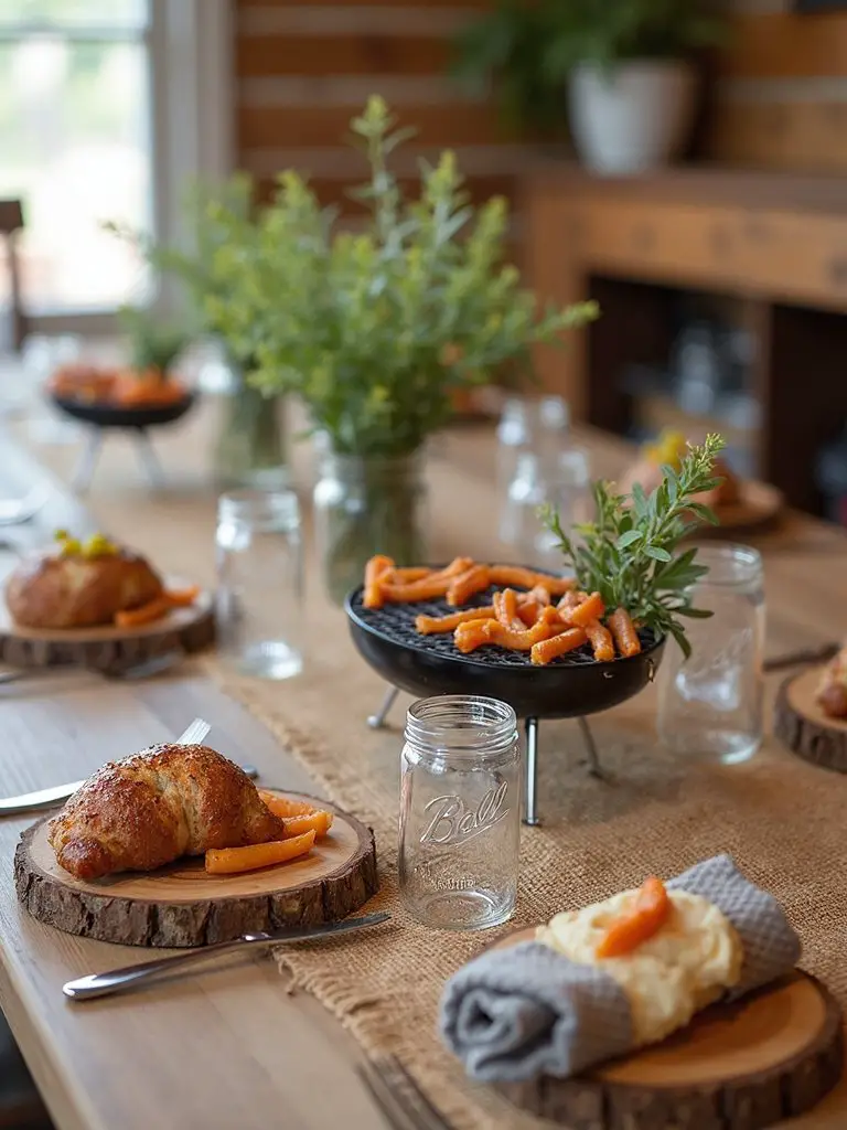 rustic baby shower decor