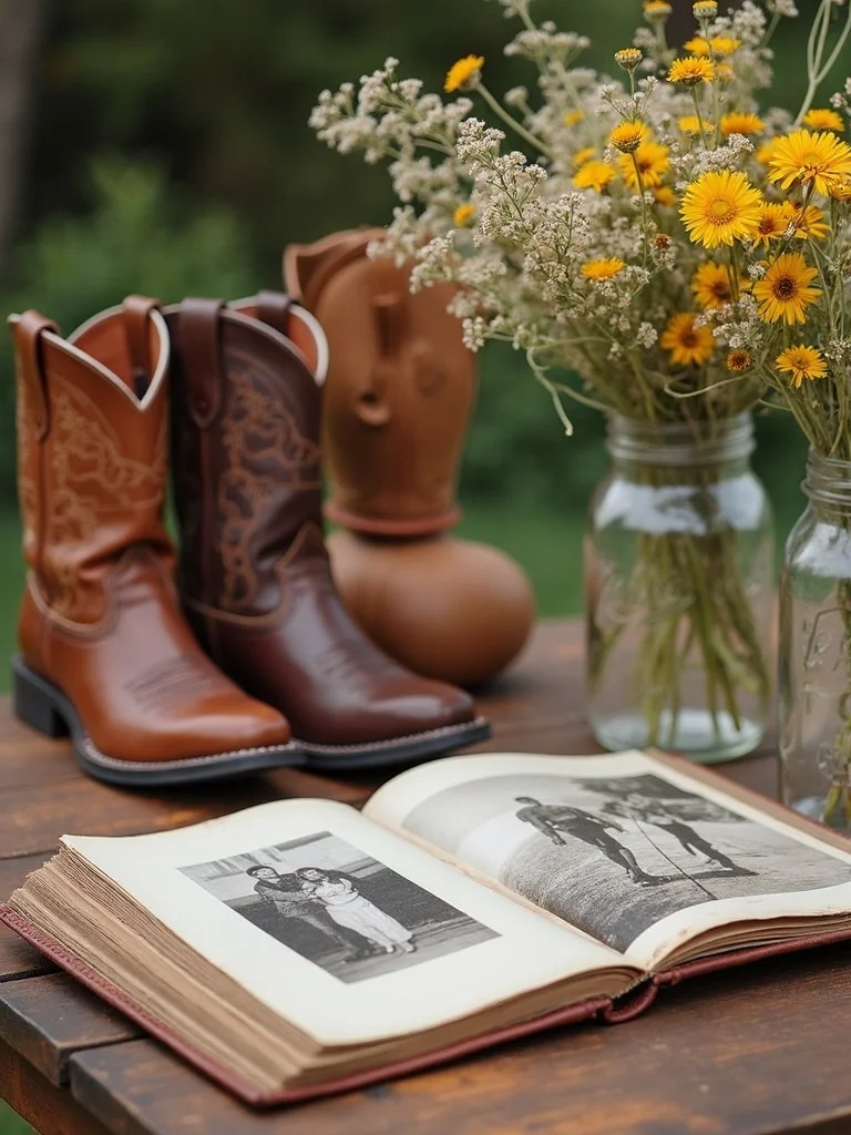 rustic cowboy memory station