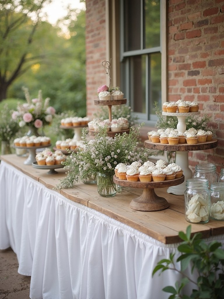rustic farmhouse dessert display