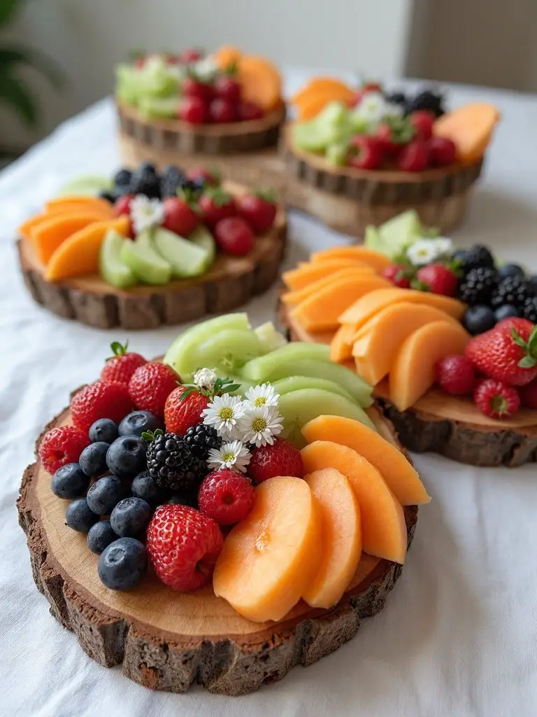 rustic fruit tray presentation