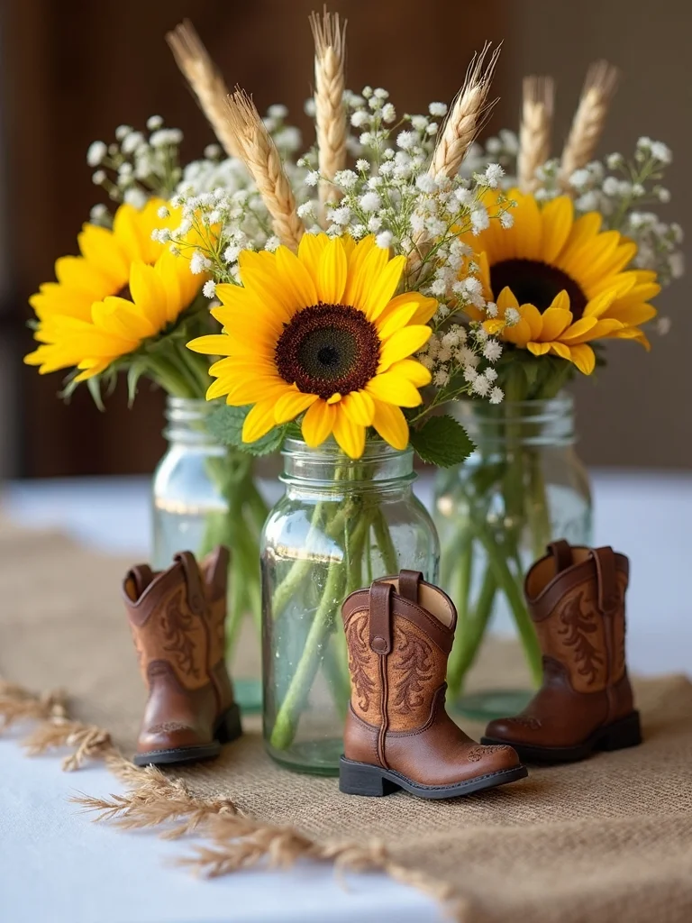 rustic mason jar centerpieces