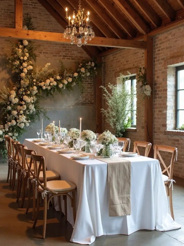 rustic refined floral focal point