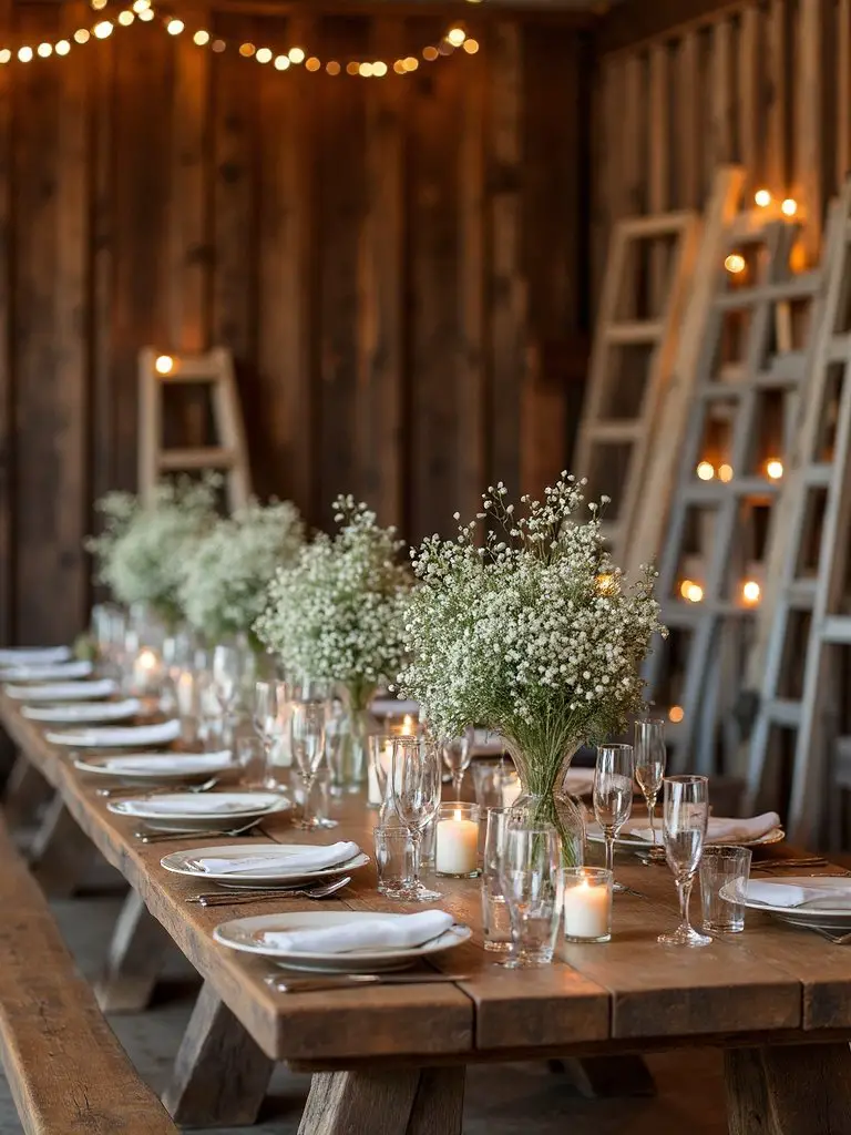 rustic vertical plant displays